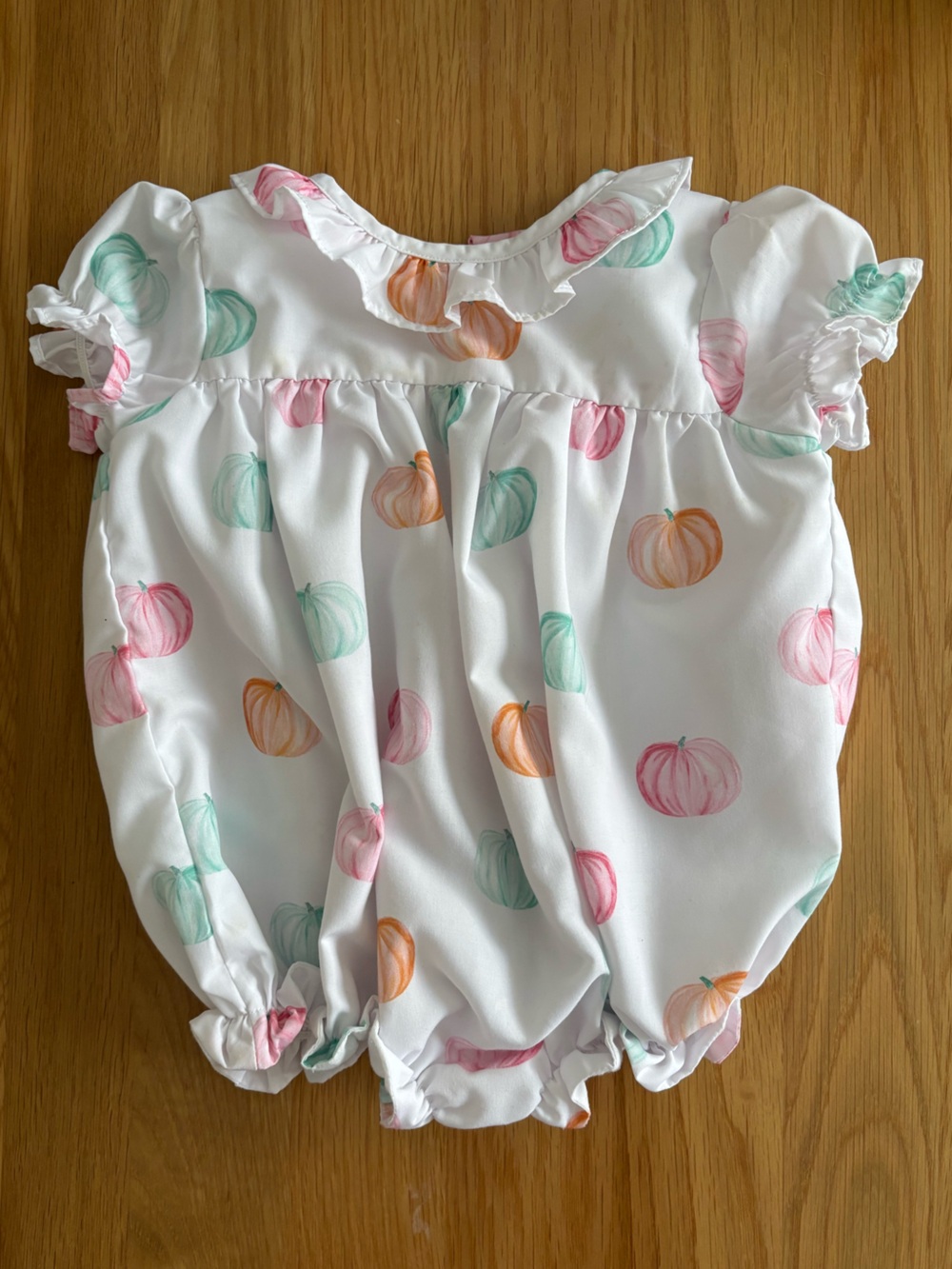 Baby Bubble Romper in Pastel Pink, Mint & Orange